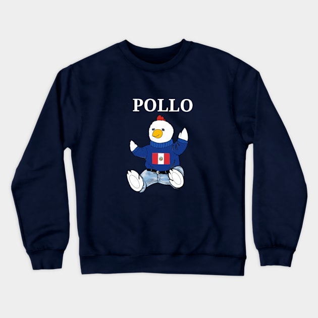 Pollo bear de Peru Crewneck Sweatshirt by Duendo Design